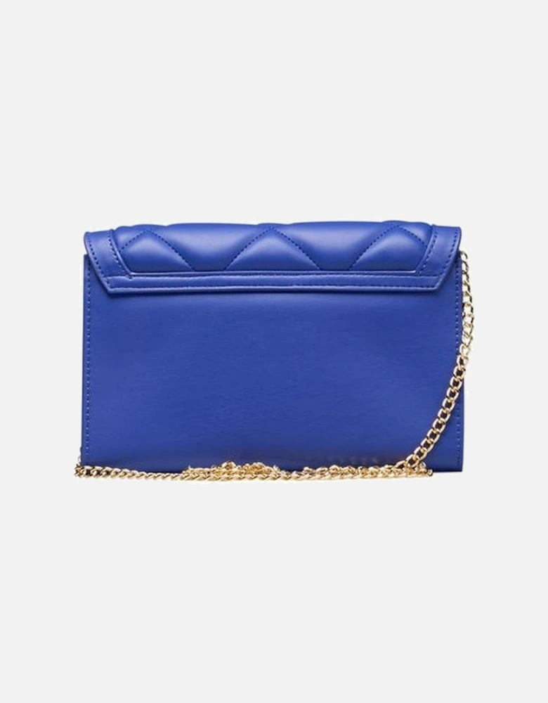 Flap Closure Chain Bag with Front Logo Women - Blue Crossbody Bags