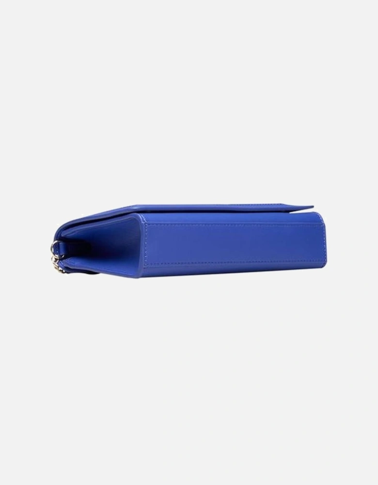 Flap Closure Chain Bag with Front Logo Women - Blue Crossbody Bags
