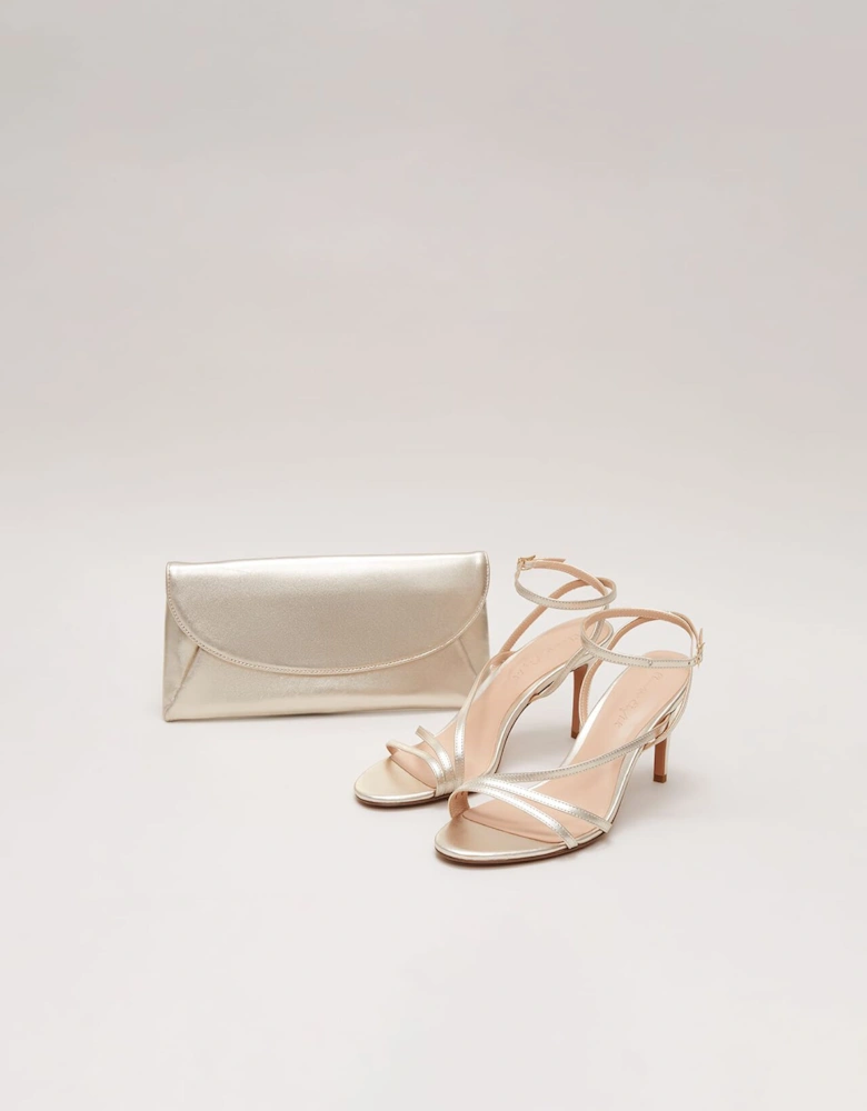 Leather Barely There Strappy Sandal