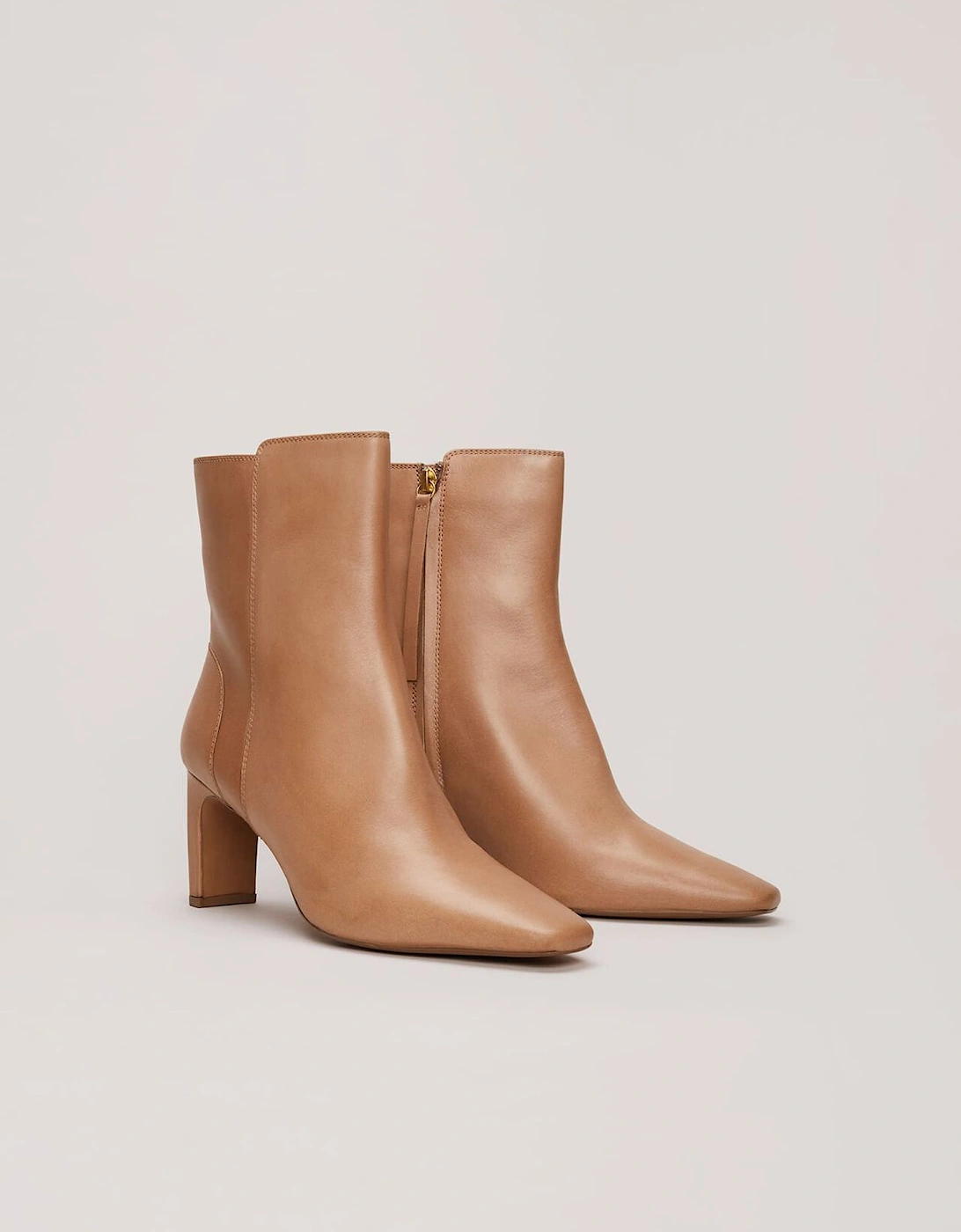 Brown Leather Ankle Boots