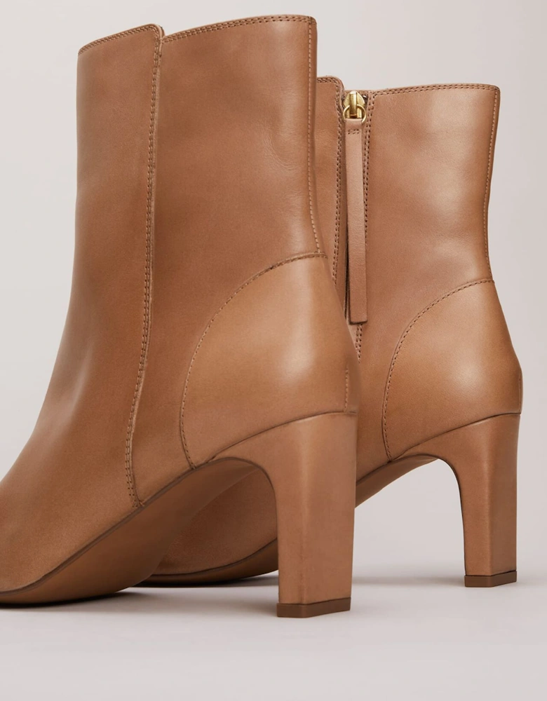 Brown Leather Ankle Boots