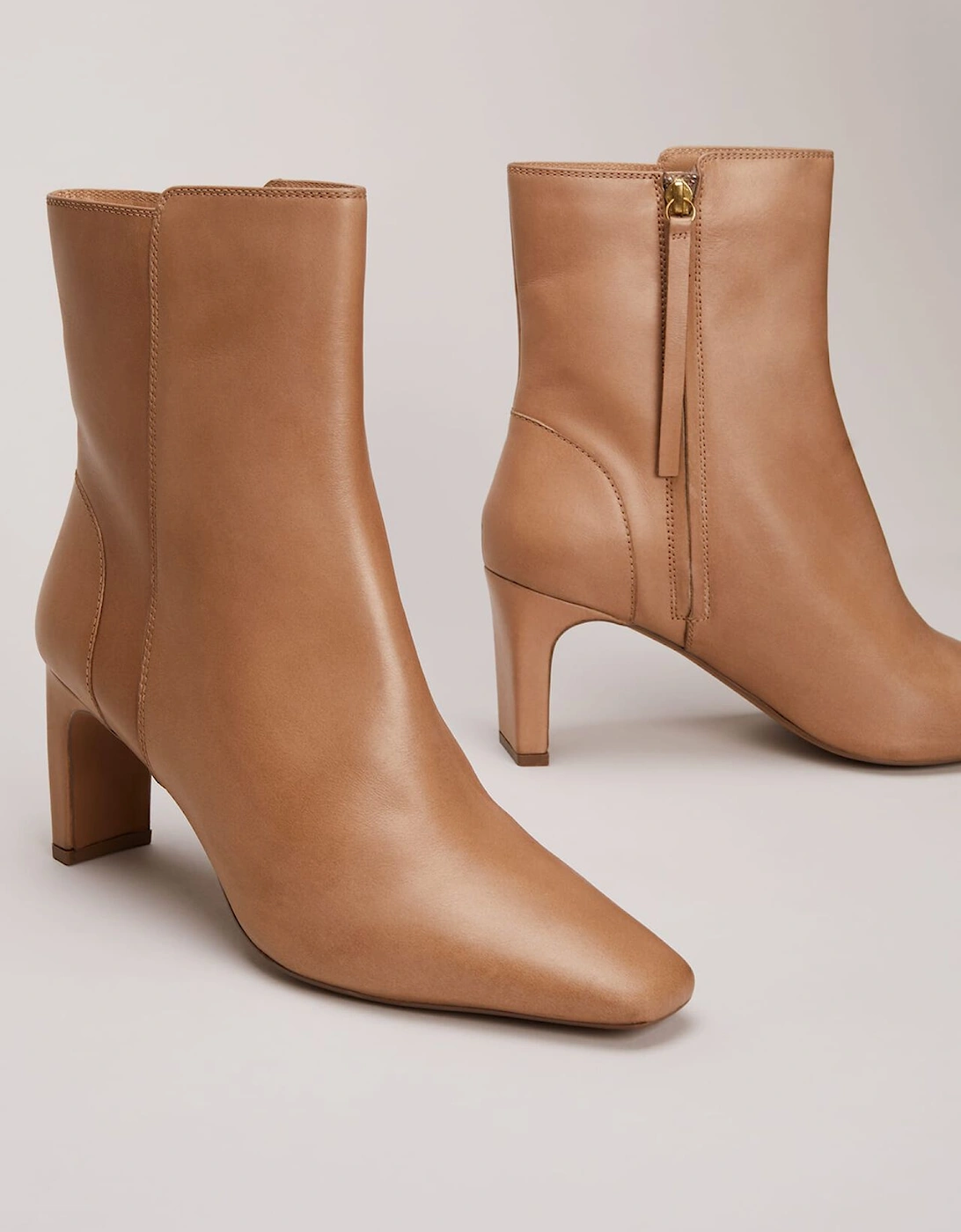 Brown Leather Ankle Boots