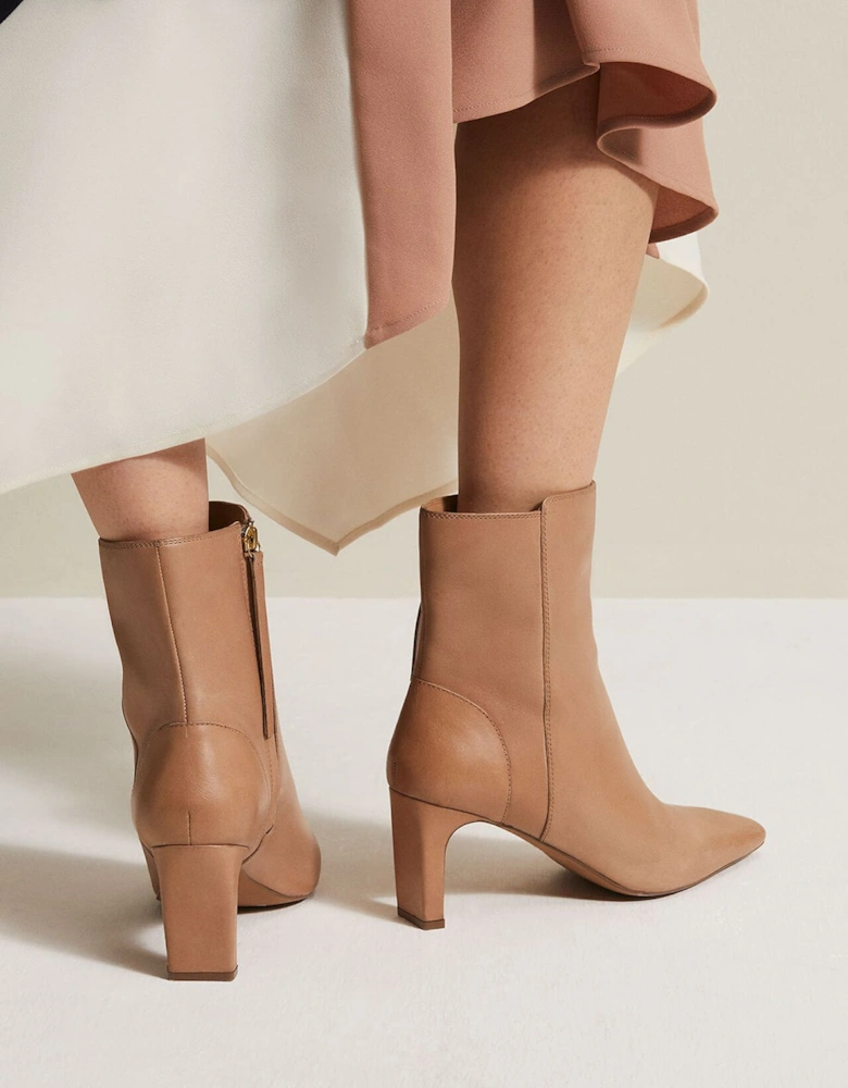 Brown Leather Ankle Boots