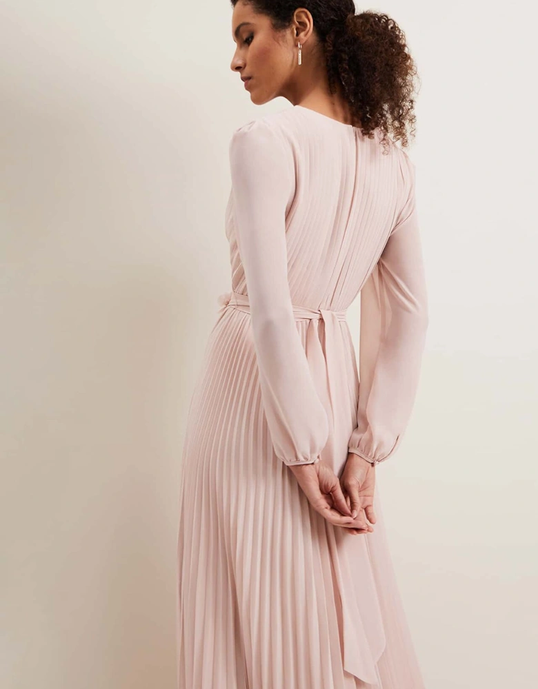 Alecia Pleated Maxi Dress