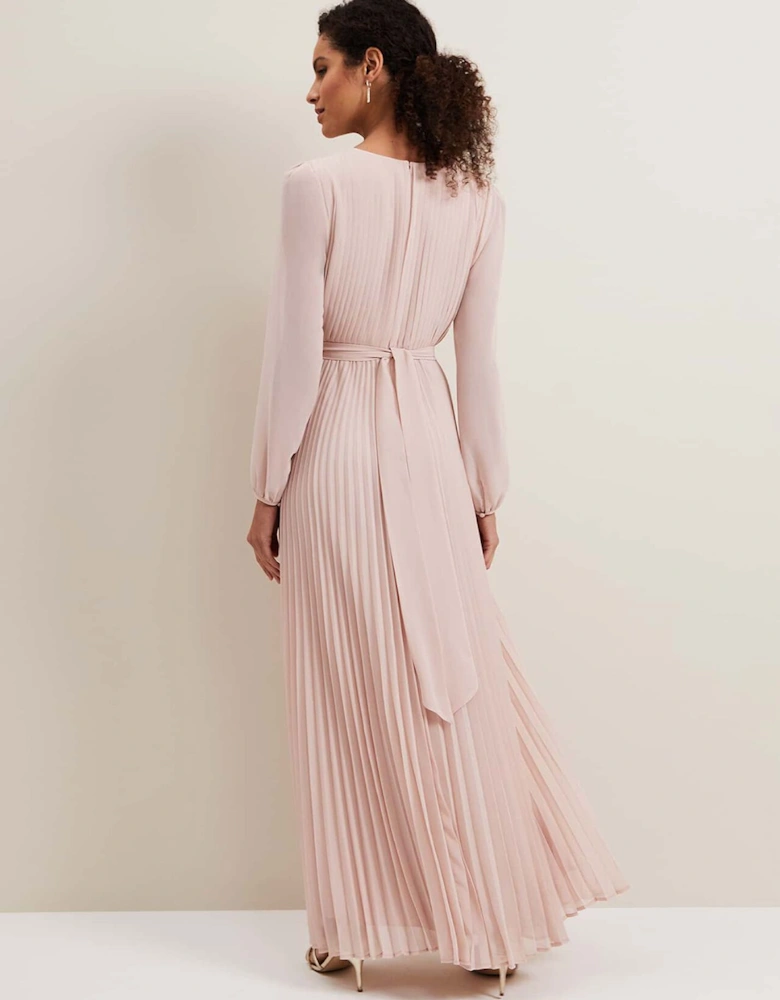 Alecia Pleated Maxi Dress