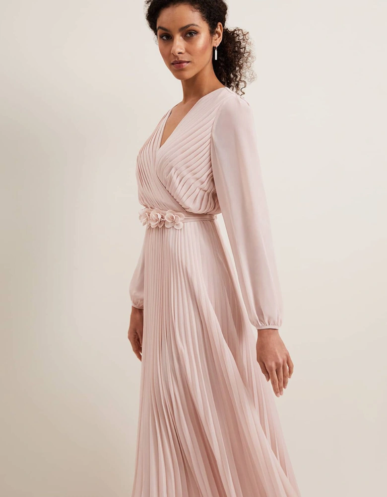 Alecia Pleated Maxi Dress
