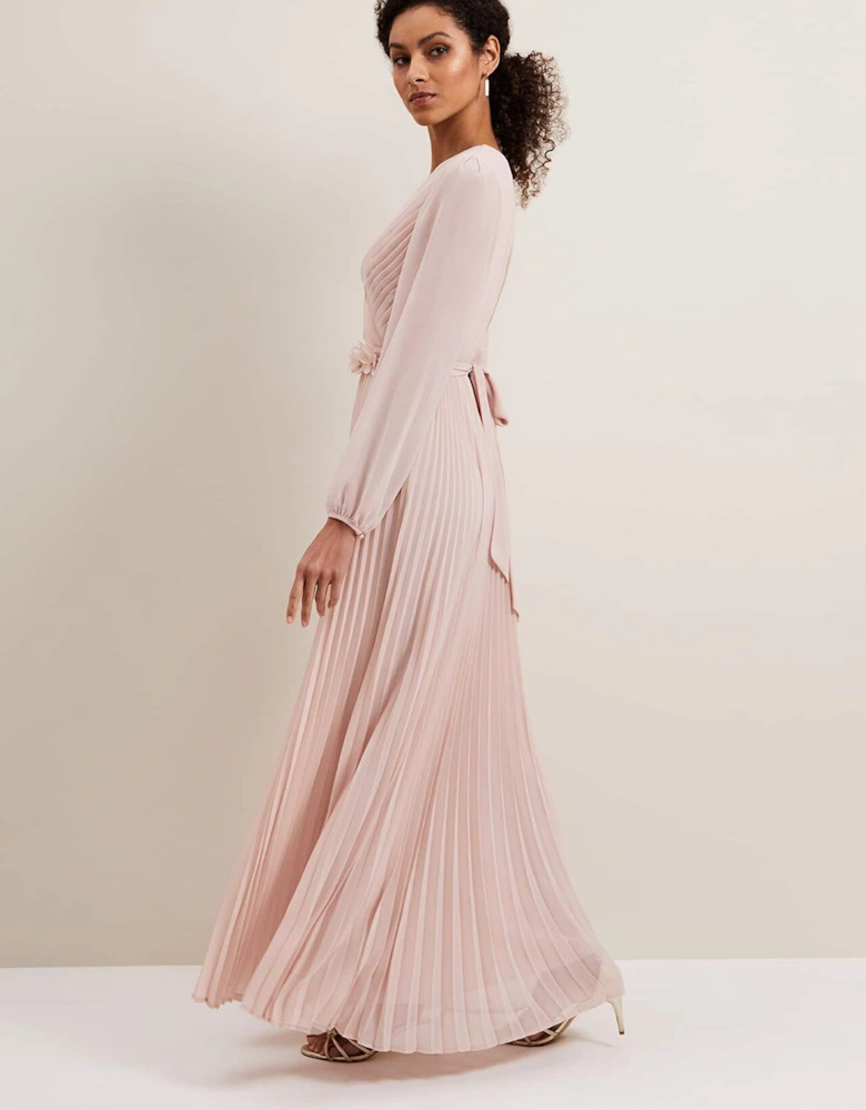 Alecia Pleated Maxi Dress