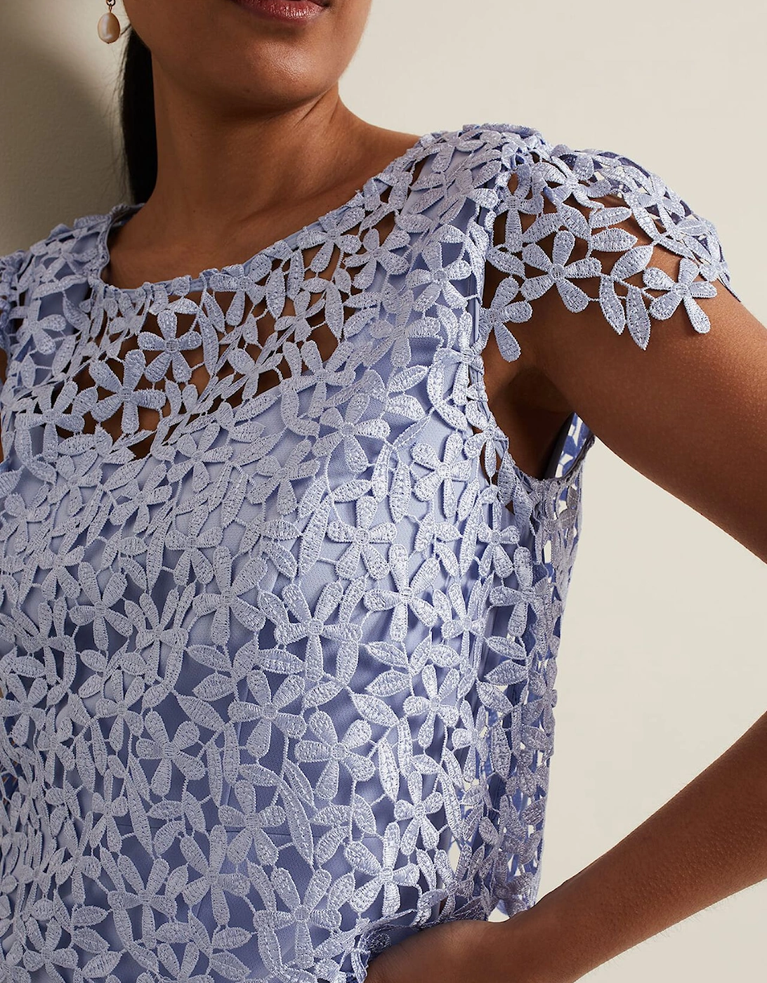 Petite Daisy Lace Double Layer Dress