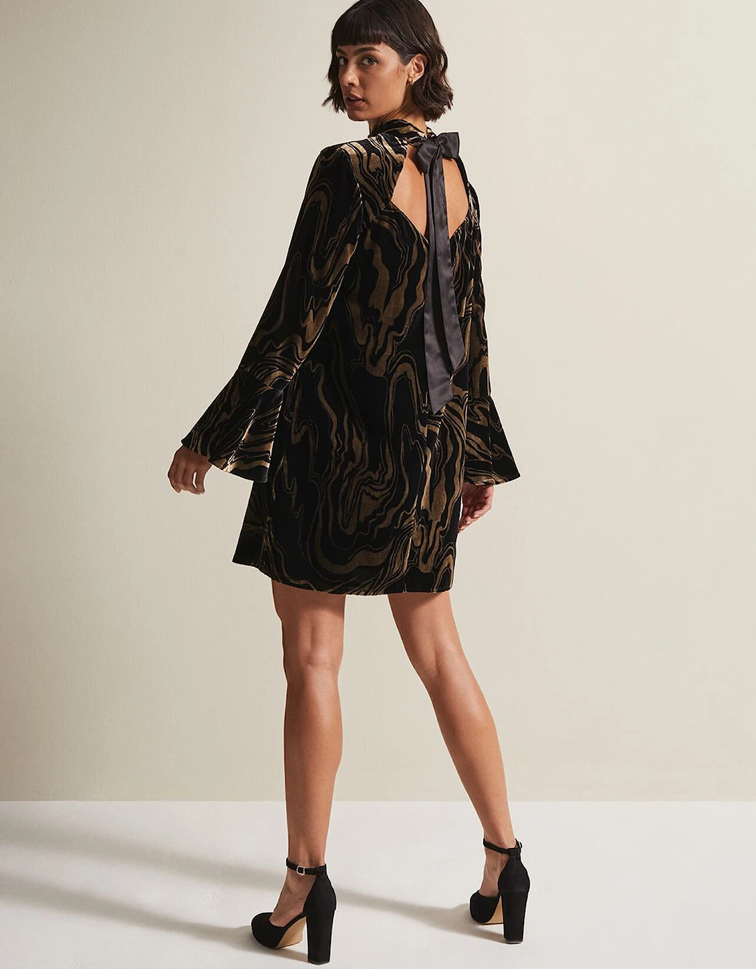 Rayna Velvet Swirl Mini Dress