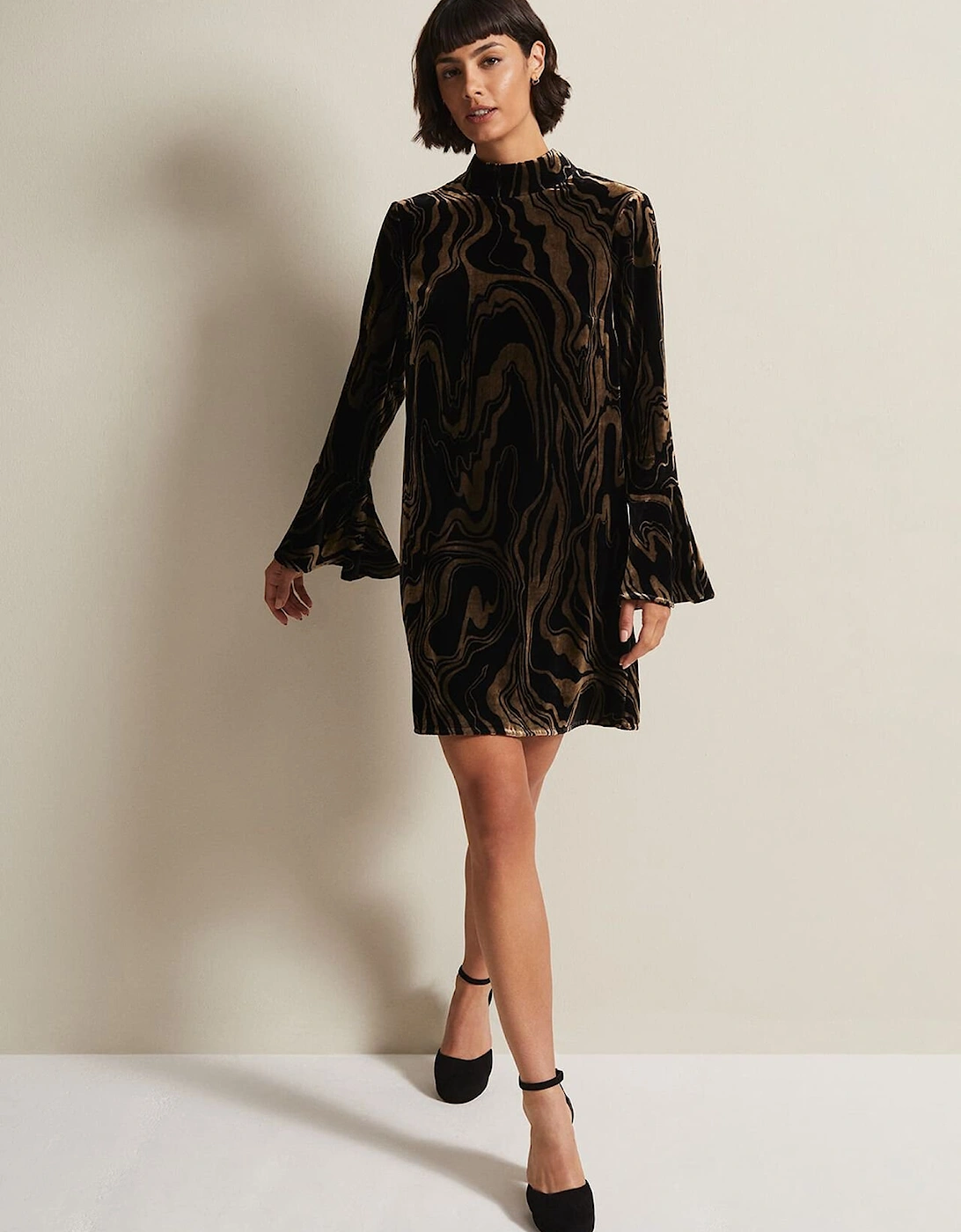 Rayna Velvet Swirl Mini Dress