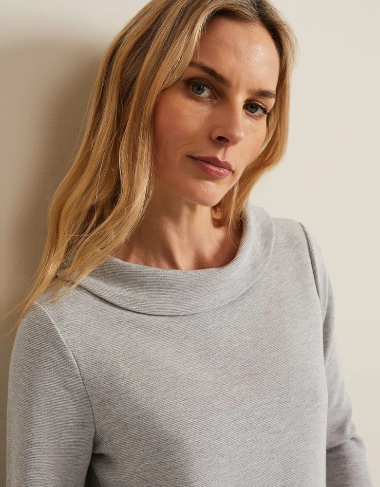 Remy Textured Cowl Neck Top