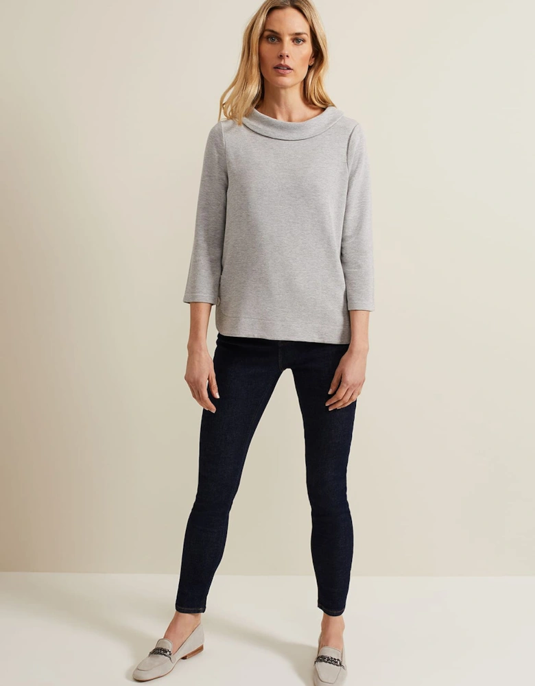 Remy Textured Cowl Neck Top