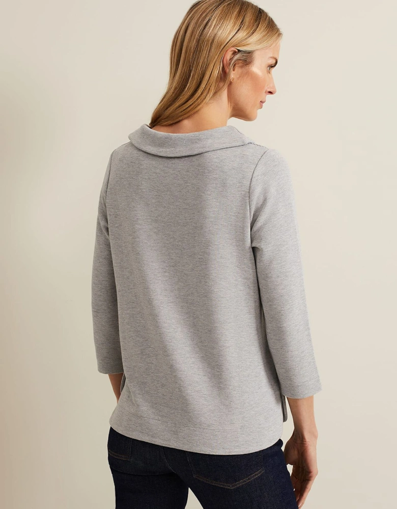 Remy Textured Cowl Neck Top