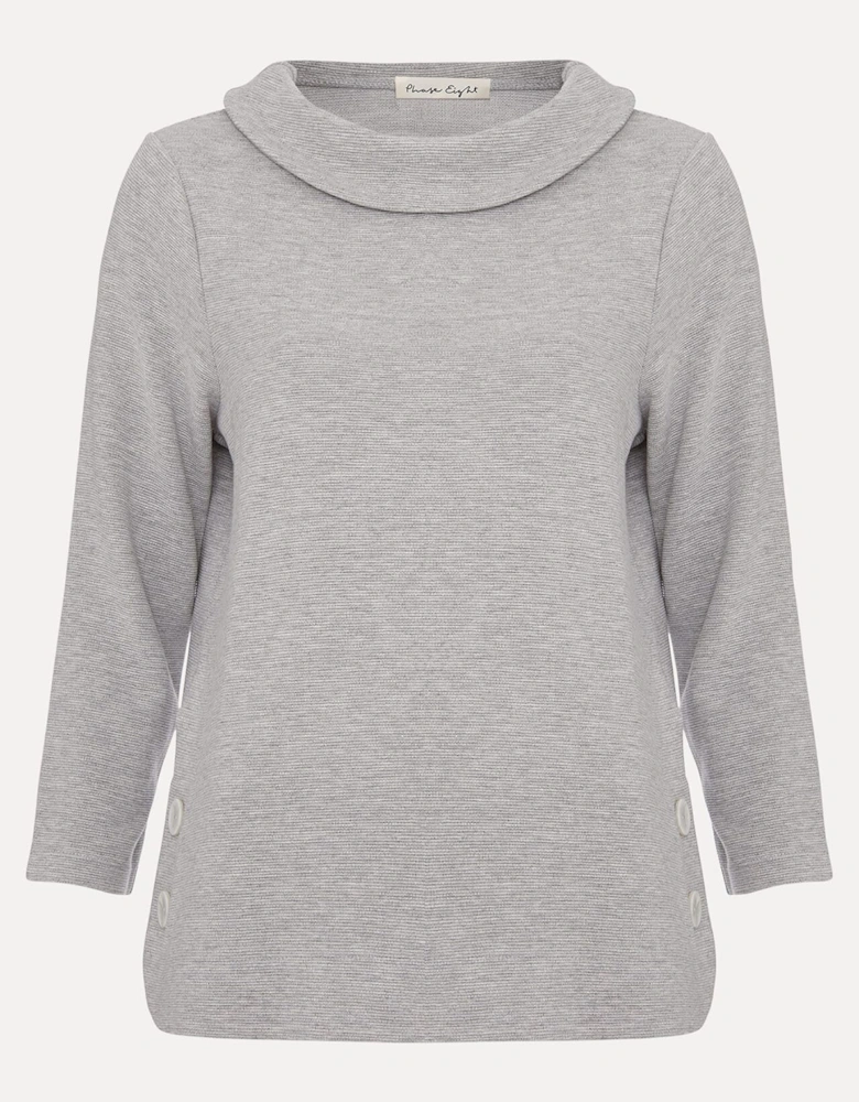 Remy Textured Cowl Neck Top
