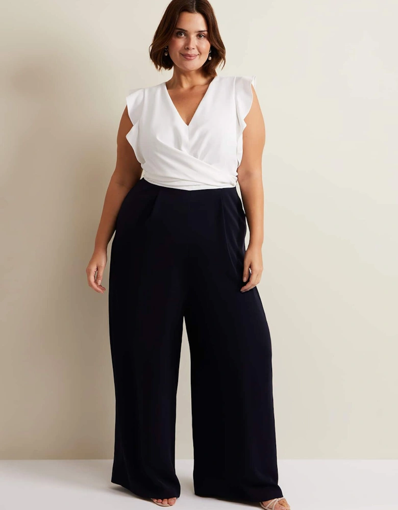 Ayla Ruffle Wrap Jumpsuit