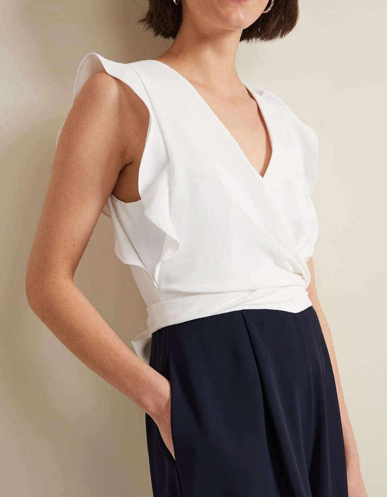 Ayla Ruffle Wrap Jumpsuit