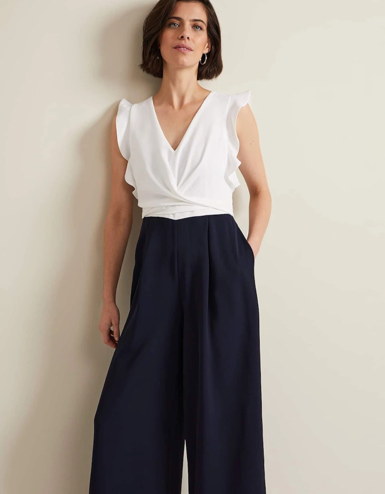 Ayla Ruffle Wrap Jumpsuit