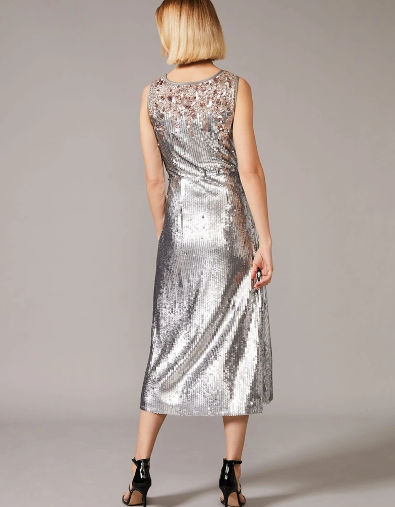 Lainey Shimmer Sequin Midi Dress