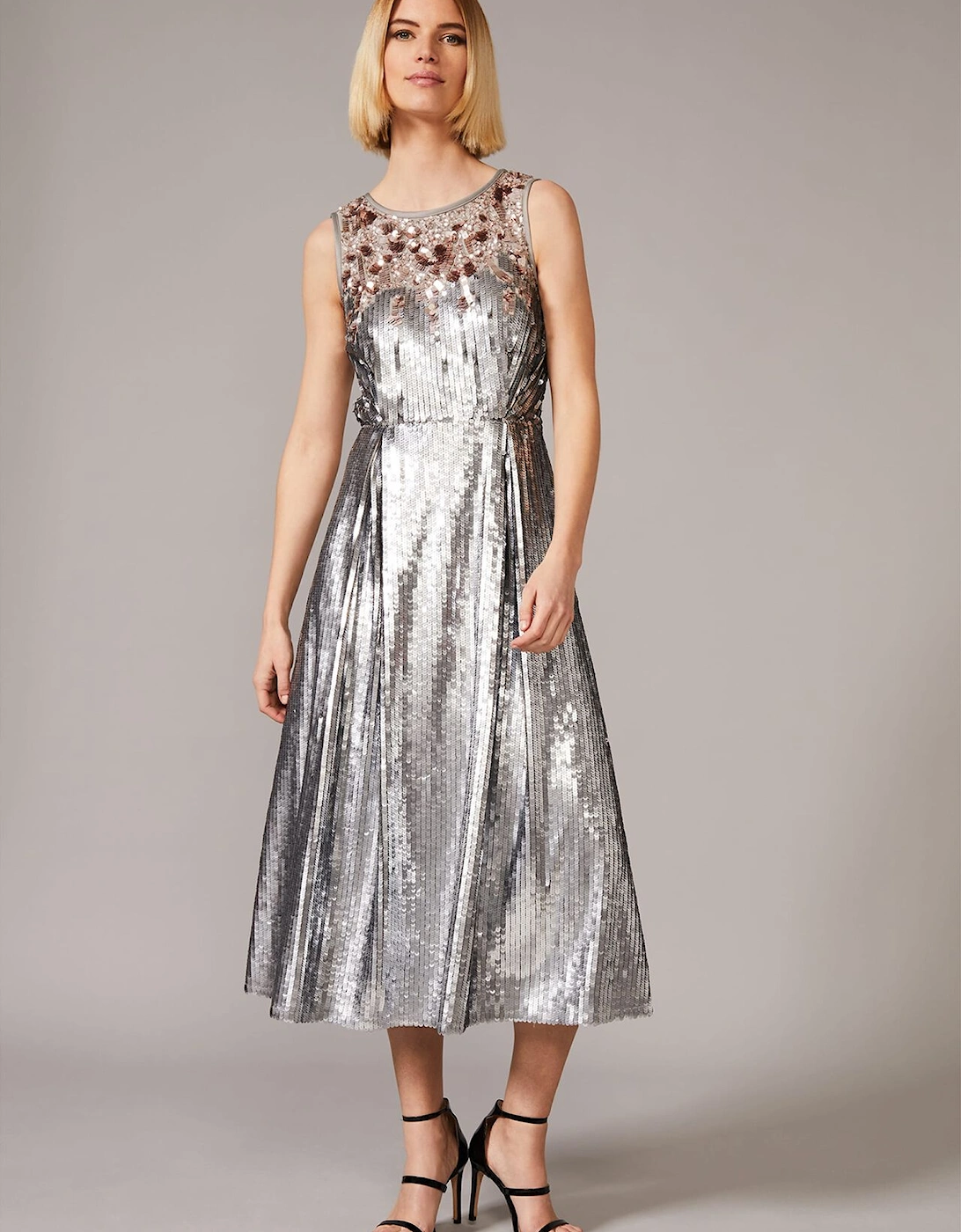 Lainey Shimmer Sequin Midi Dress