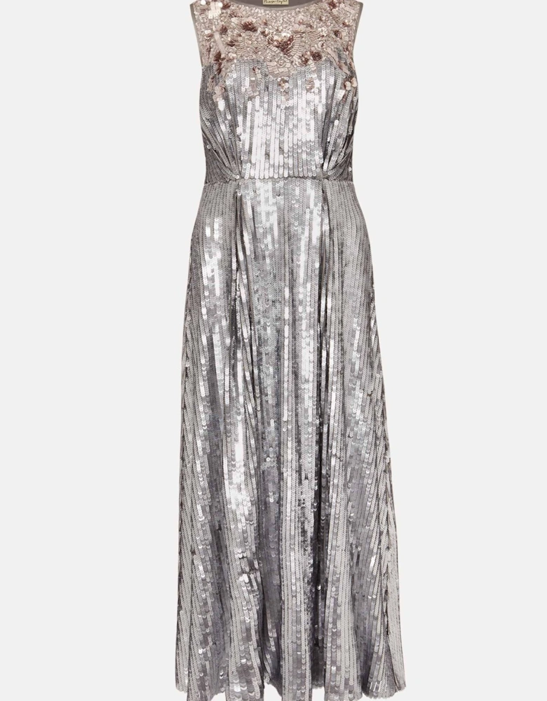 Lainey Shimmer Sequin Midi Dress