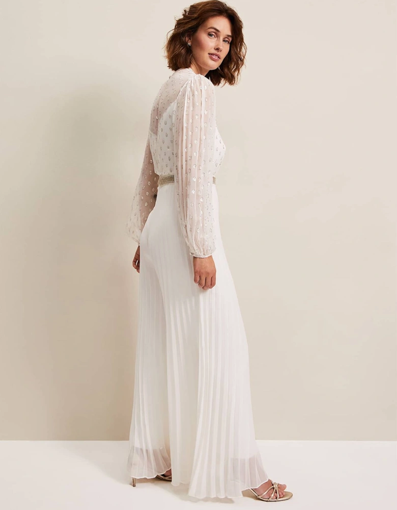 Larissa Pleated Bridal Jumpsuit