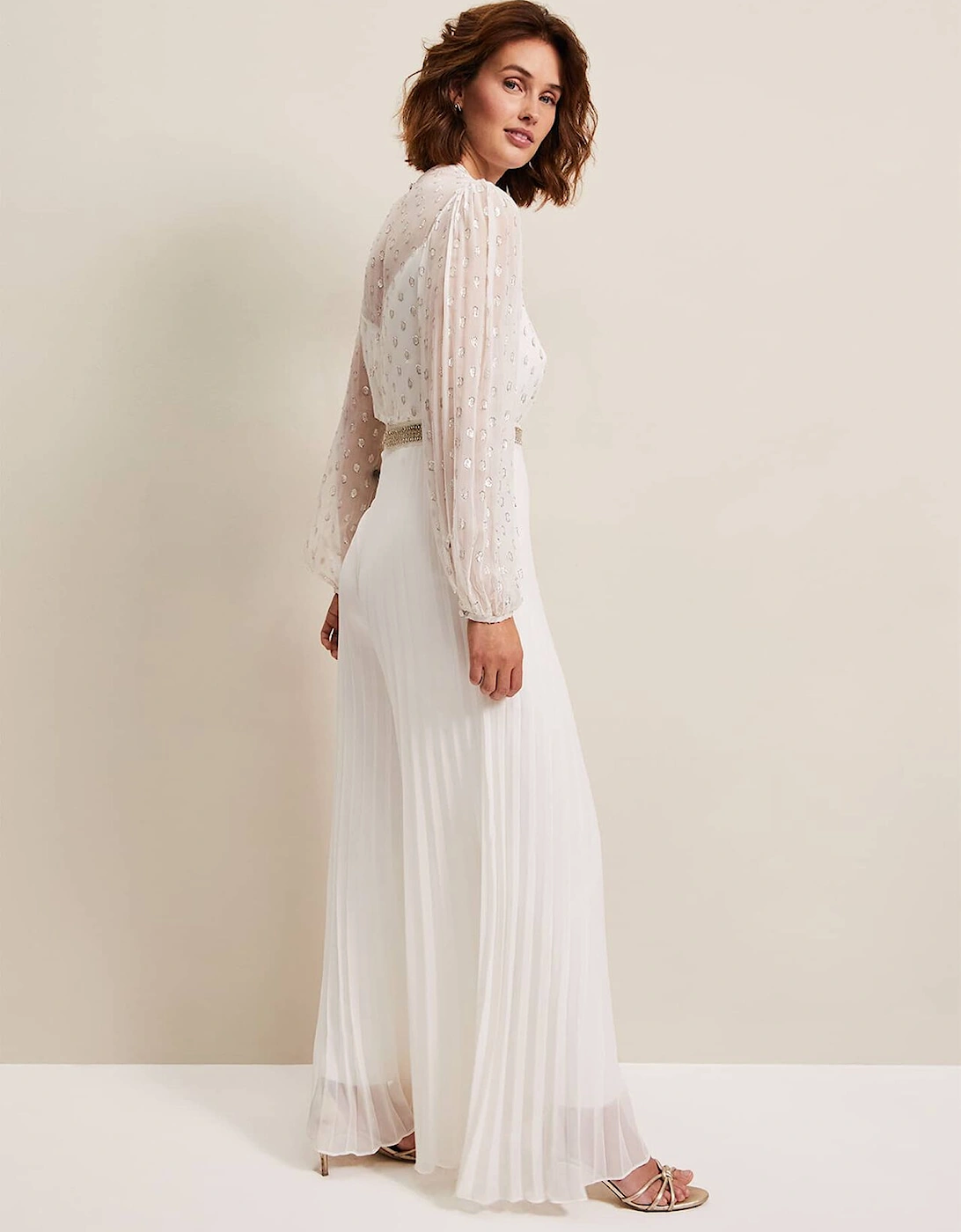 Larissa Pleated Bridal Jumpsuit