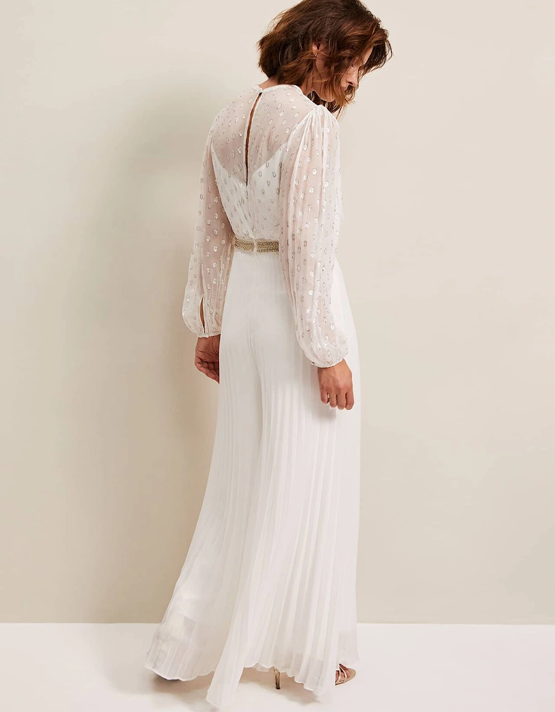 Larissa Pleated Bridal Jumpsuit