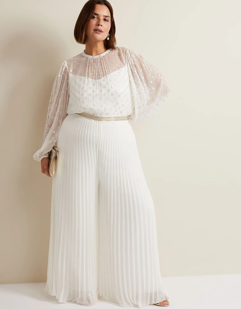 Larissa Pleated Bridal Jumpsuit