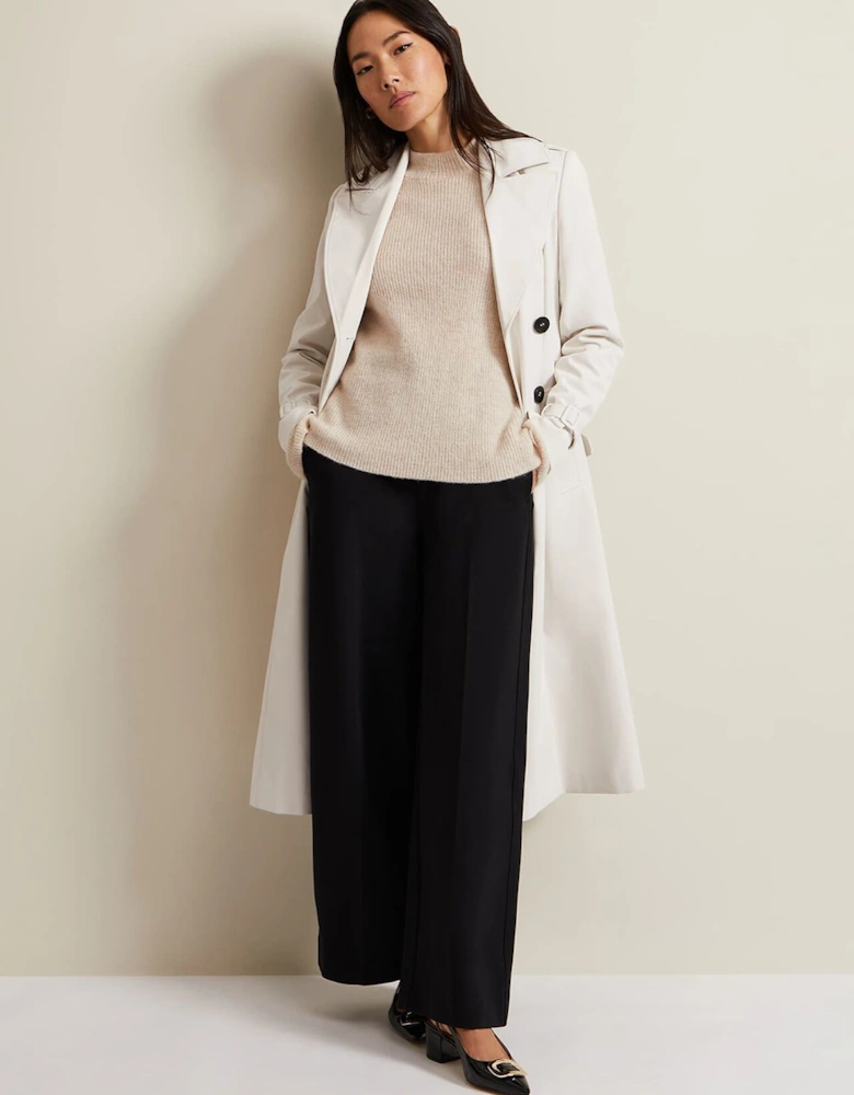 Eleanor Pleat Back Trench Coat