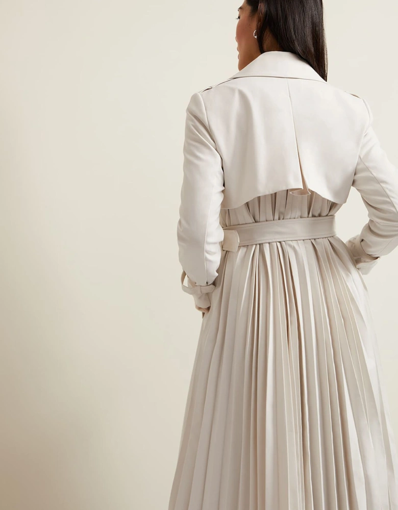 Eleanor Pleat Back Trench Coat