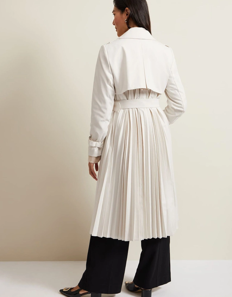 Eleanor Pleat Back Trench Coat