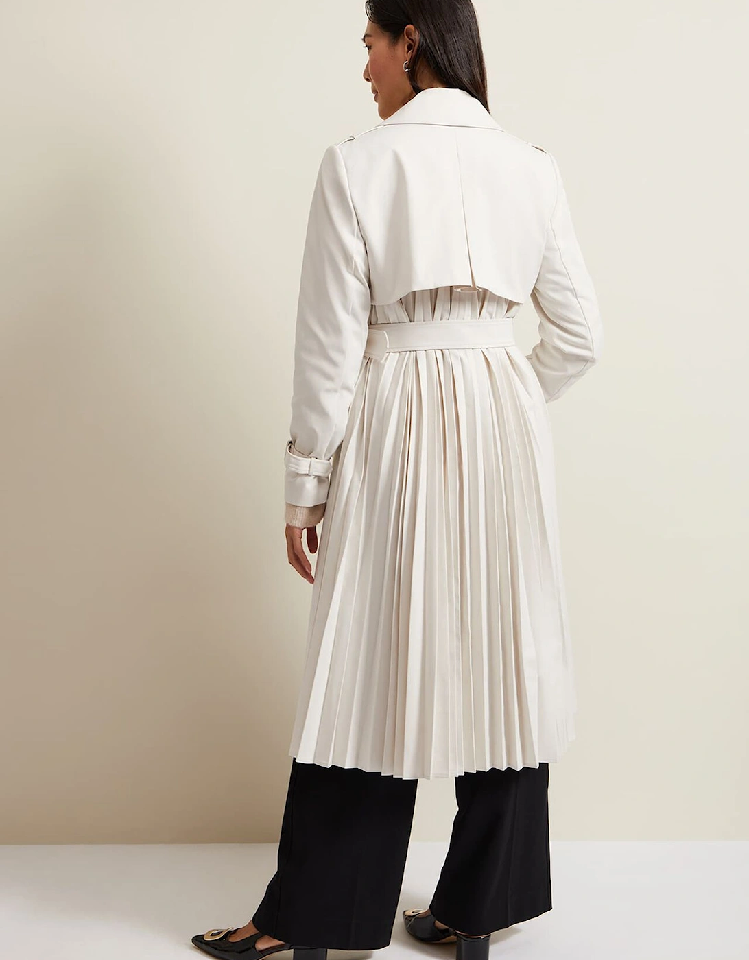 Eleanor Pleat Back Trench Coat