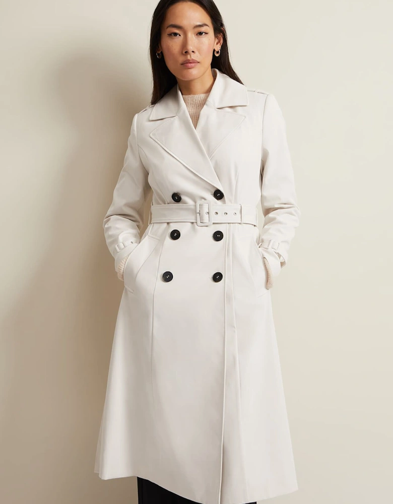 Eleanor Pleat Back Trench Coat