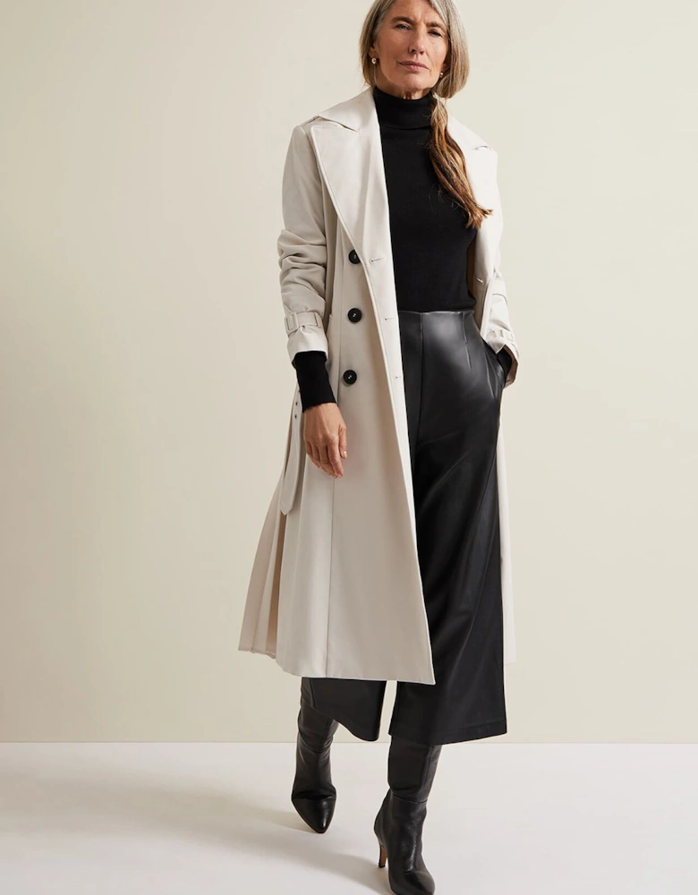 Eleanor Pleat Back Trench Coat