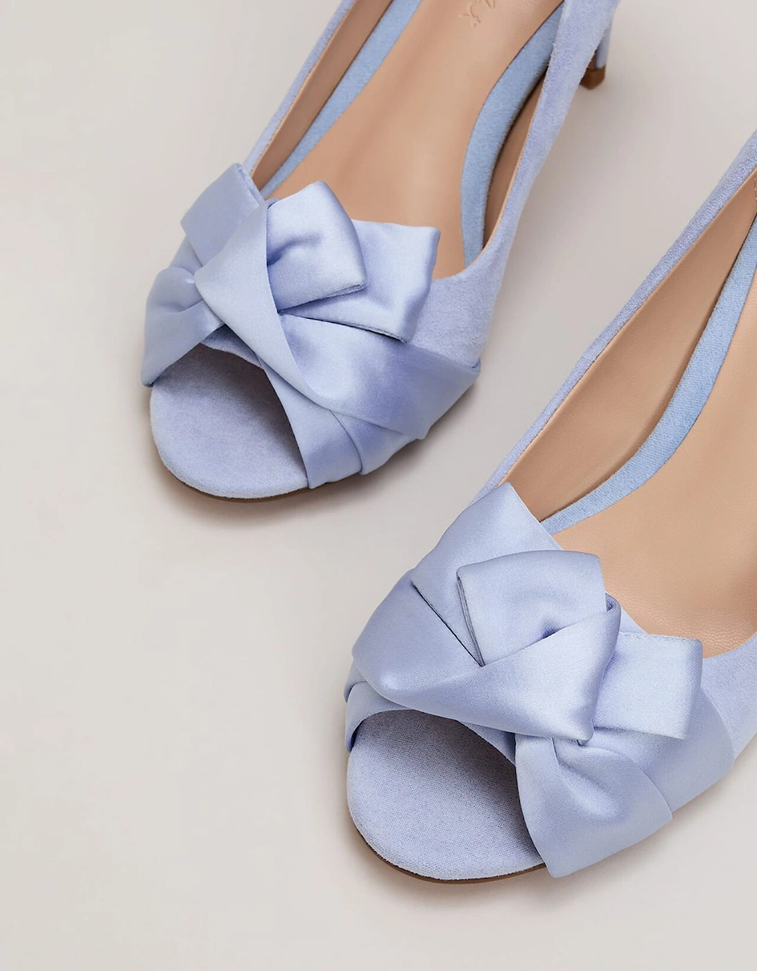 Satin Twist Peeptoe Shoes