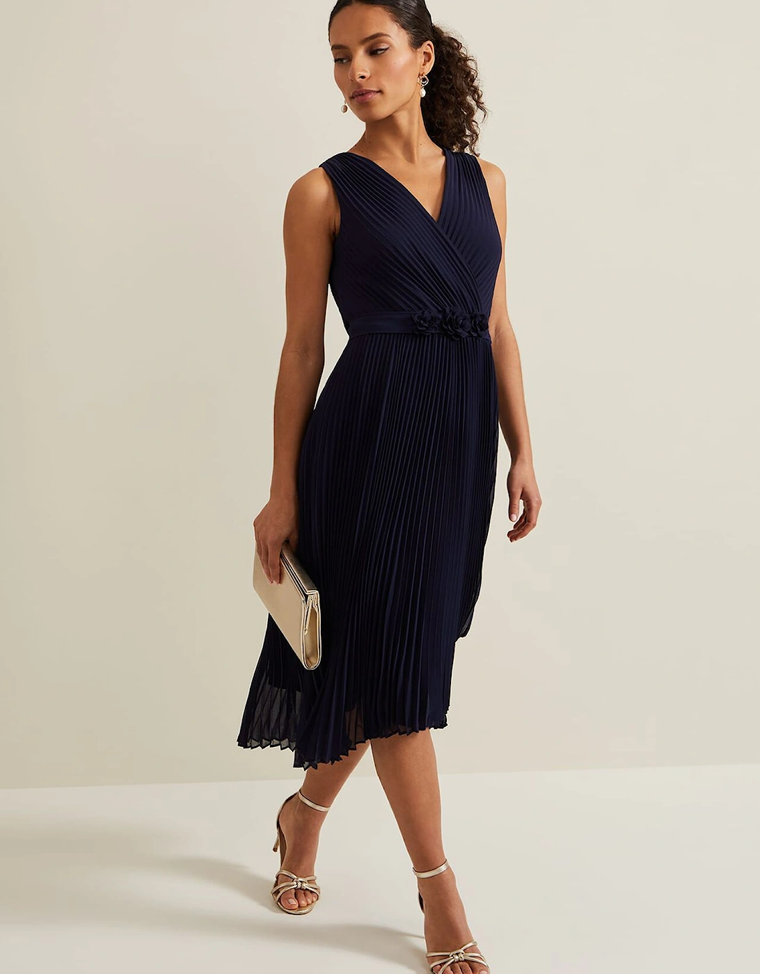Petite Cressida Pleat Maxi Dress