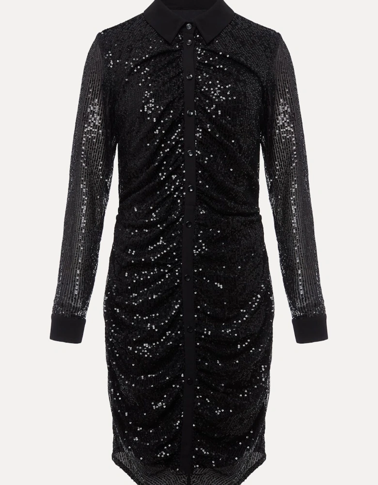 Kirsty Ruched Sequin Dress