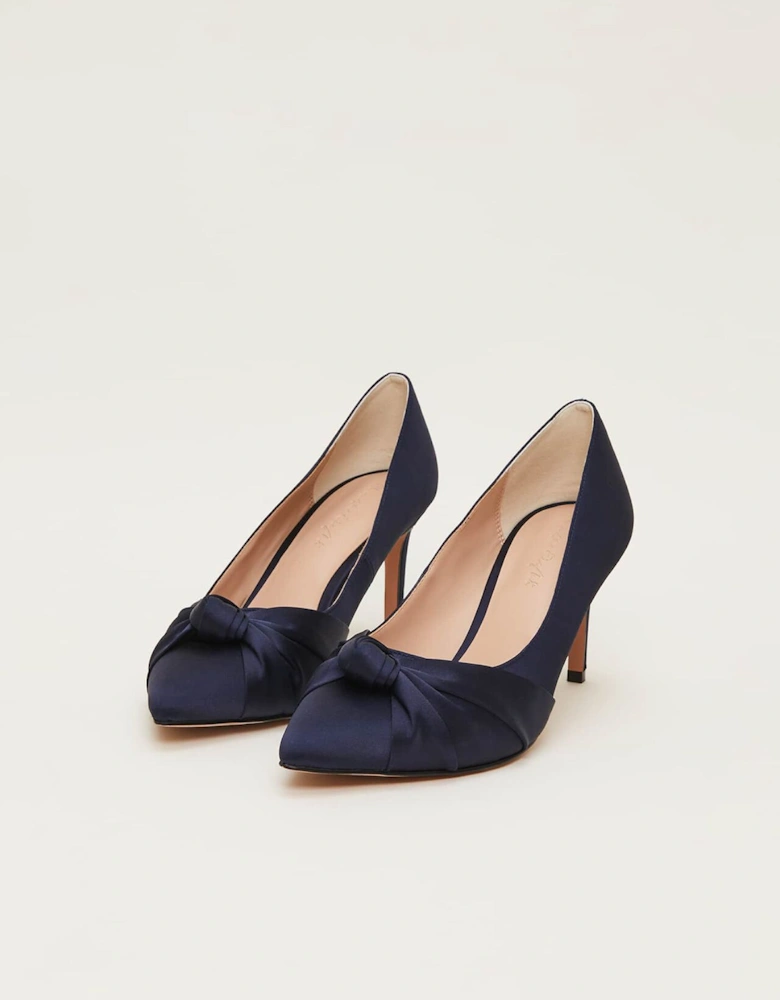 Satin Knot Front Court Shoe