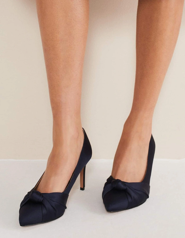 Satin Knot Front Court Shoe