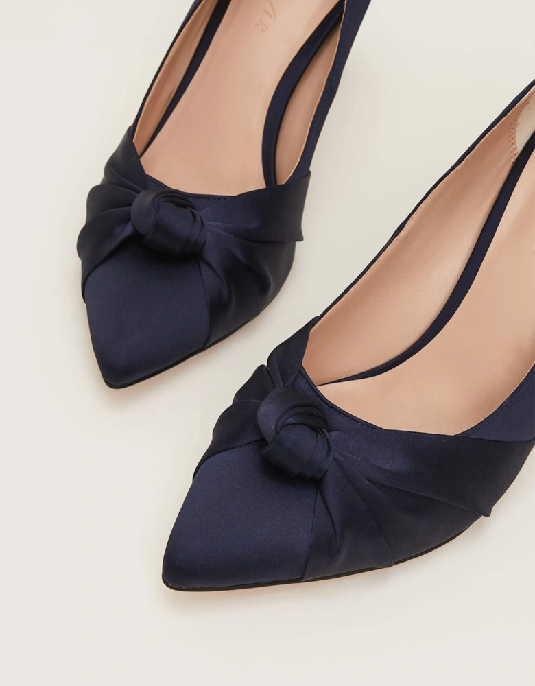Satin Knot Front Court Shoe