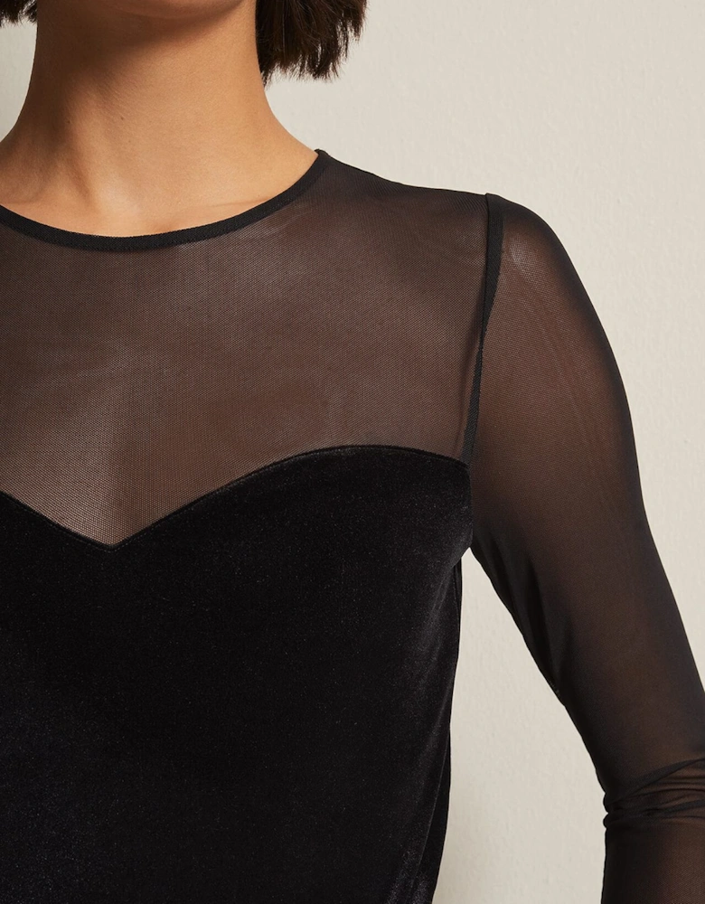 Elouise Velvet Mesh Top