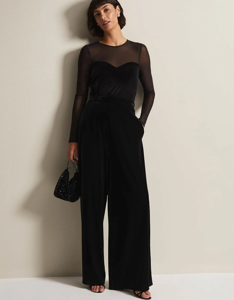 Elouise Velvet Mesh Top