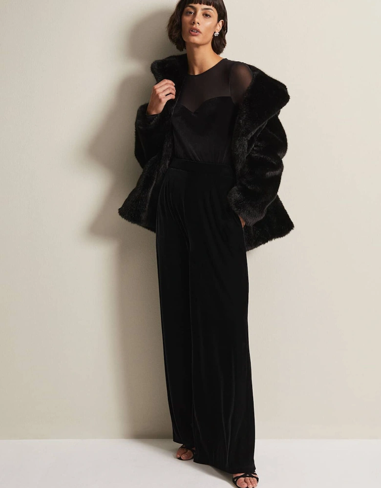 Elouise Velvet Mesh Top