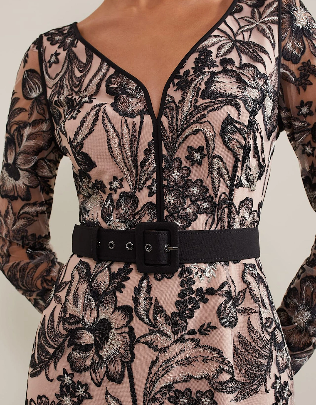 Nola V-Neck Embroidered Maxi Dress