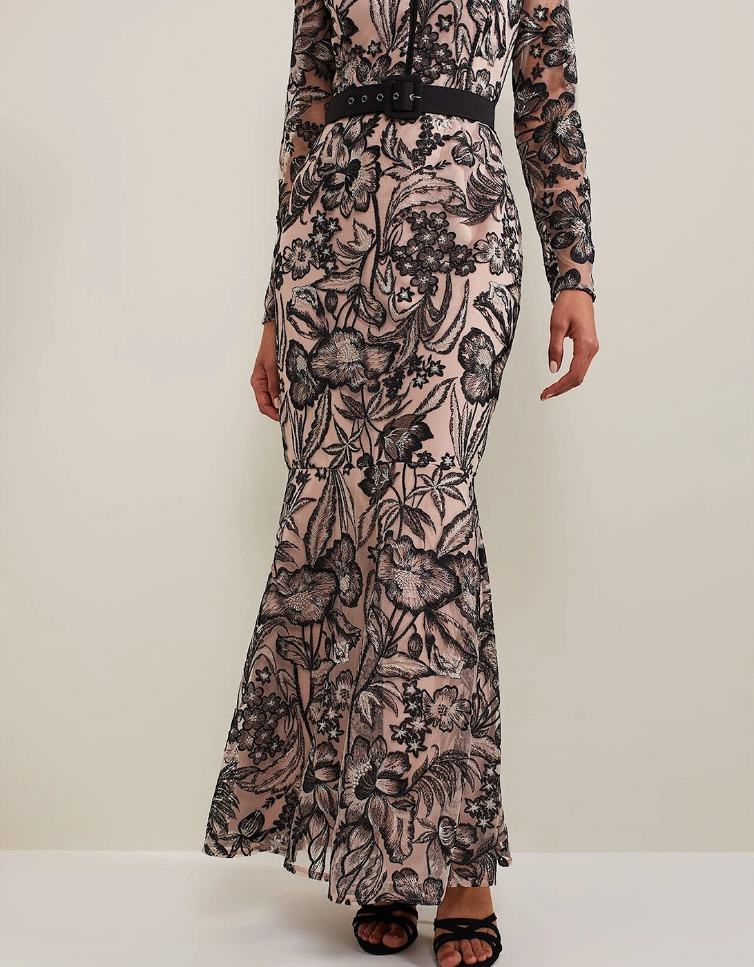Nola V-Neck Embroidered Maxi Dress