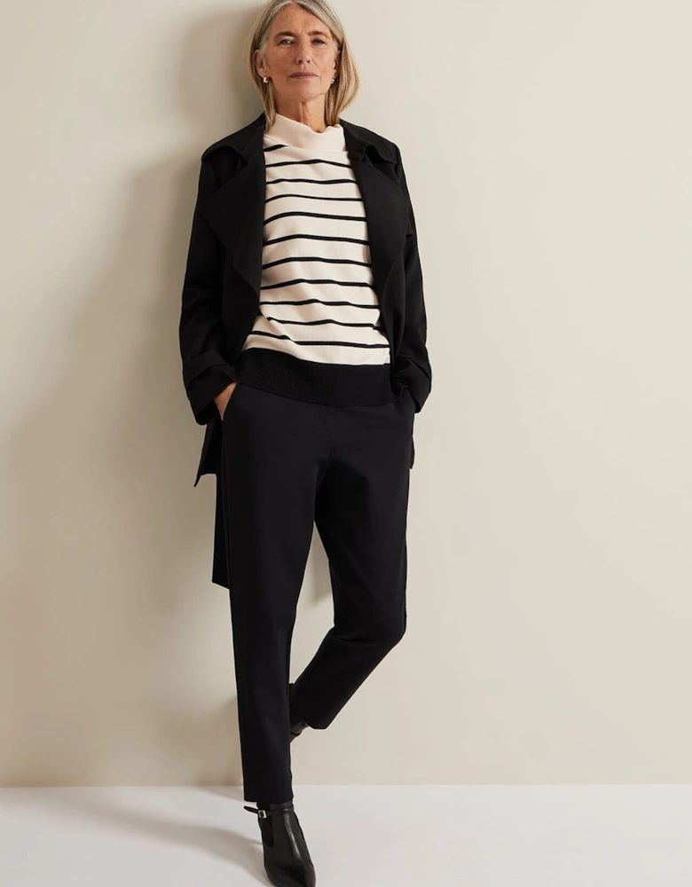 Salima Stripe Funnel Neck Jumper