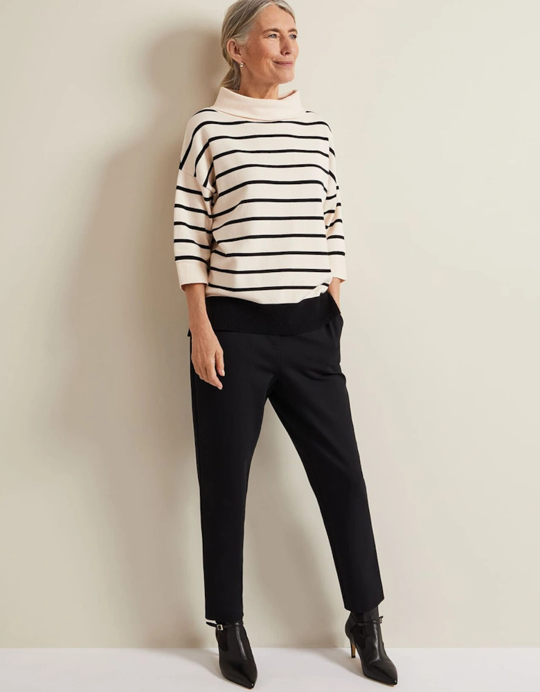 Salima Stripe Funnel Neck Jumper