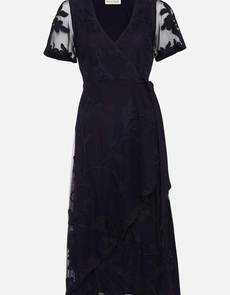 Clara Tapework Wrap Dress