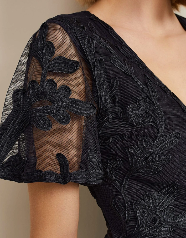 Clara Tapework Wrap Dress