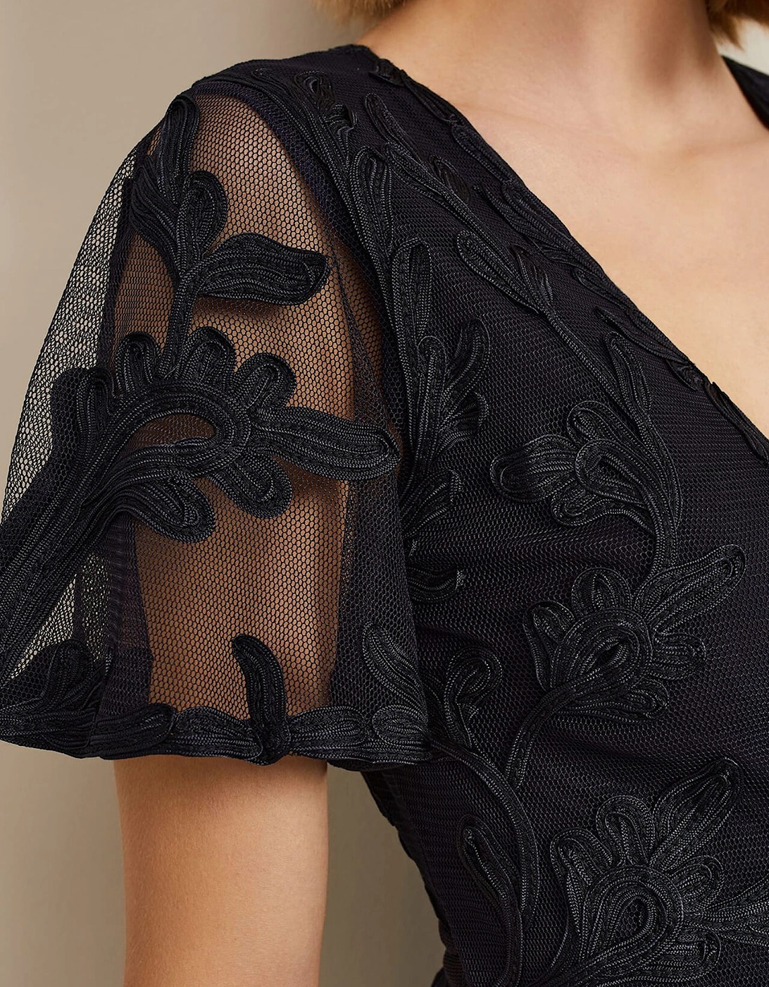 Clara Tapework Wrap Dress